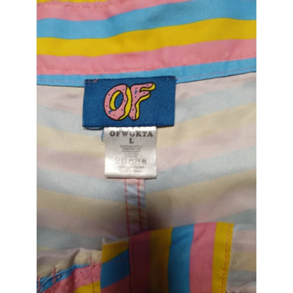 OFWGKTA  Odd Future Board Shorts Swim Trunks Mens‎ Striped Donut Skate L